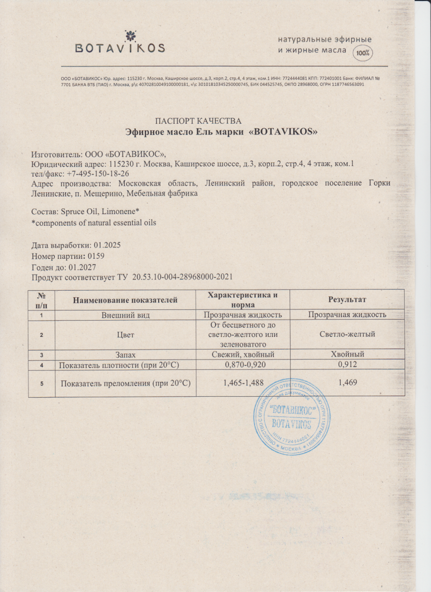 Паспорт №012025